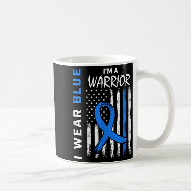 Ich trage Blau für Diabetes Awareness Month Shirt  Kaffeetasse (Rechts)
