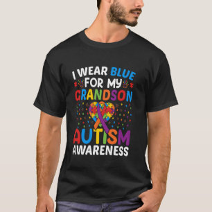 Ich trage Blau für die Unterstützung meines Enkels T-Shirt
