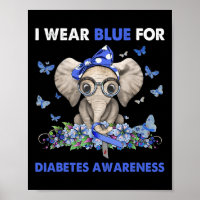 Ich trage blau für Elefanten zur Diabetes-Bewussts