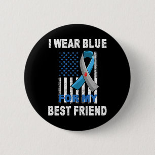 Ich trage Blau für mein bester Freund Diabetes Bew Button