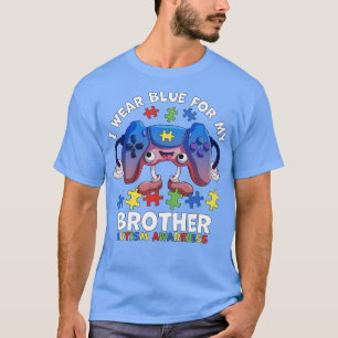 Ich trage Blau für mein Bruder Autismus Awareness T-Shirt