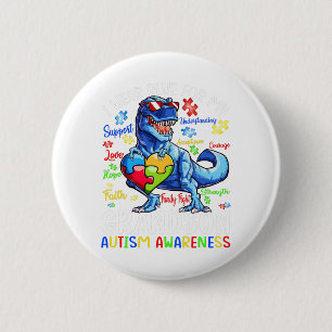 Ich trage Blau für mein Enkel Autismus Bewusstsein Button