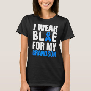 Ich trage Blau für mein Enkelkind Autism Awareness T-Shirt