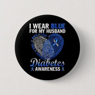 Ich trage Blau für mein Kind Diabetes Awareness Fa Button