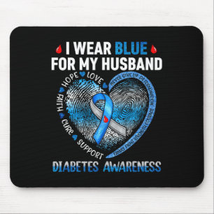 Ich trage Blau für mein Kind Diabetes Awareness Fa Mousepad
