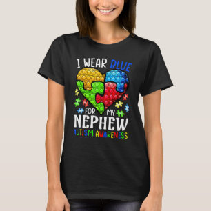 Ich trage Blau für mein Neffen Autismus-Bewusstsei T-Shirt