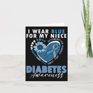 Ich trage Blau für mein Nichte Typ 1 Diabetes Karte