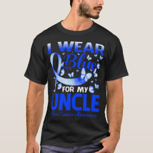 Ich trage Blau für mein Onkel Colon Krebs Bewussts T-Shirt
