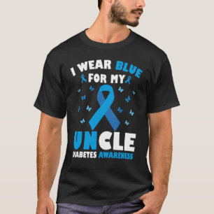Ich trage Blau für mein Onkeldiabetes-Bewusstsein T-Shirt