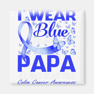 Ich trage Blau für mein Papa-Colon-Krebsbewusstsei Magnet