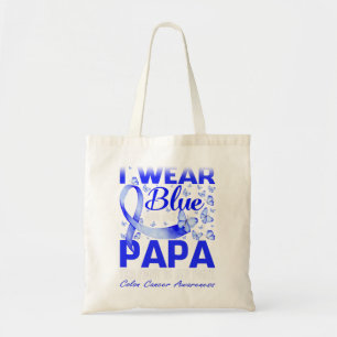 Ich trage Blau für mein Papa-Colon-Krebsbewusstsei Tragetasche
