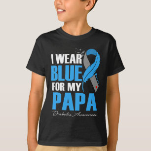 Ich trage Blau für mein Papa Diabetes Awareness Fe T-Shirt