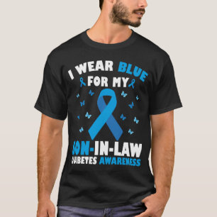 Ich trage Blau für mein Schwiegersohn-Diabetes-Bew T-Shirt