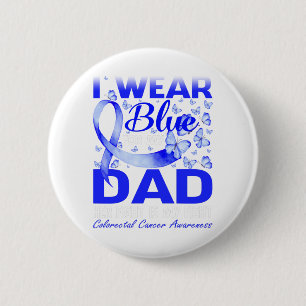 Ich trage Blau für mein Vater Kolorektalkarzinom-B Button