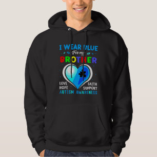 Ich trage Blau für meine Bruderautismus Awareness Hoodie