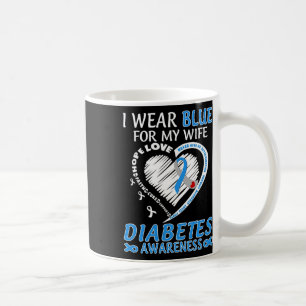 Ich trage Blau für meine Ehefrau Diabetes Awarenes Kaffeetasse