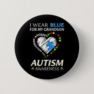 Ich trage Blau für meine Enkelin-Aufklärungsfamili Button
