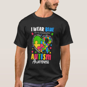 Ich trage Blau für meine Enkelin Autismus Oma Pu T-Shirt