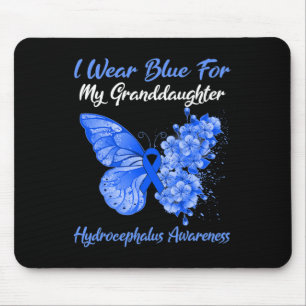 Ich trage Blau für meine Enkeltochter Hydrocephalu Mousepad