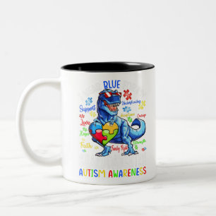 Ich trage Blau für meine Großtochter-Autismus-Bewu Zweifarbige Tasse