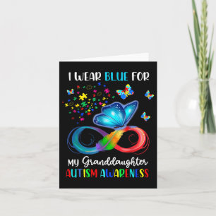 Ich trage Blau für meine Großtochter Autismus Oma  Karte