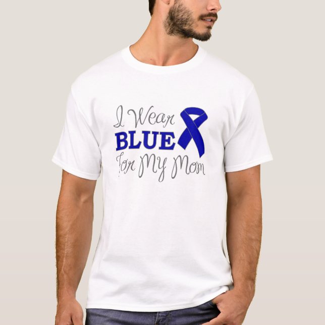 Ich trage Blau für meine Mama (blaues T-Shirt (Vorderseite)