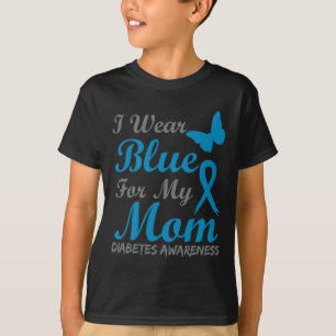 Ich trage Blau für meine Mama Diabetes Awareness R T-Shirt