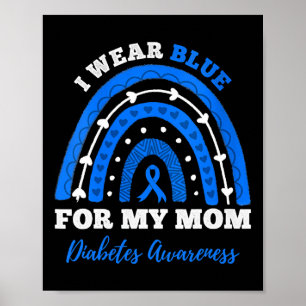 Ich trage Blau für meine Mama T1d Typ 1 Diabetes A Poster