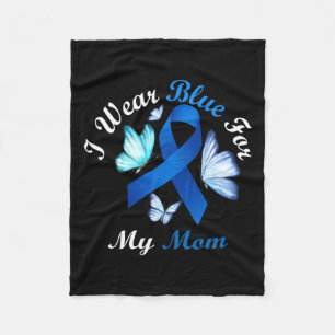 Ich trage Blau für meine Mutter Butterfly Diabetes Fleecedecke