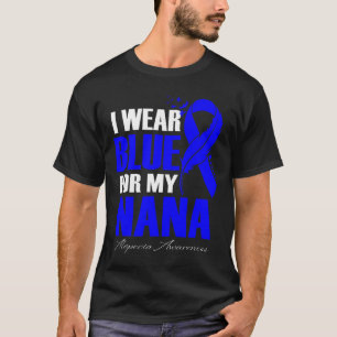 Ich trage Blau für meine Nana Alopezie Feather T-Shirt