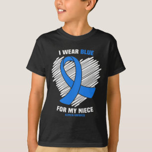 Ich trage Blau für meine Nichte Alopezie Awareness T-Shirt