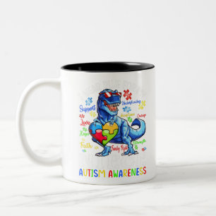 Ich trage Blau für meine Nichte Autismus Bewusstse Zweifarbige Tasse