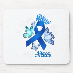 Ich trage Blau für meine Nichte Butterfly Diabetes Mousepad