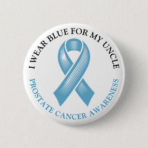 Ich trage Blau für meine Onkel Prostatakrebsband Button
