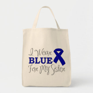 Ich trage Blau für meine Schwester (blaues Tragetasche