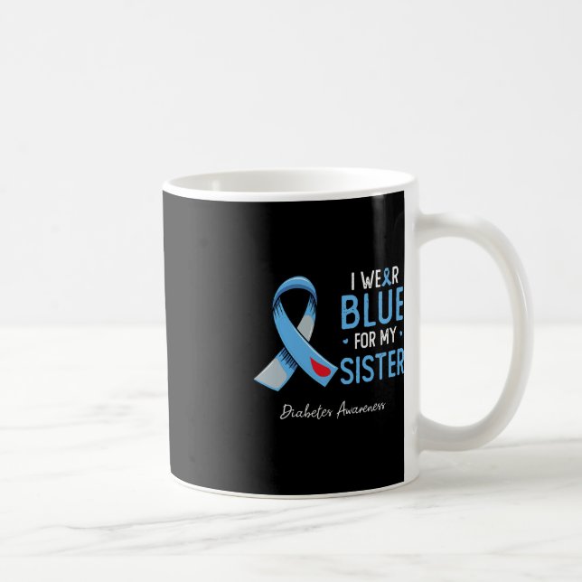 Ich trage blau für meine Schwester, den Monat, in  Kaffeetasse (Rechts)