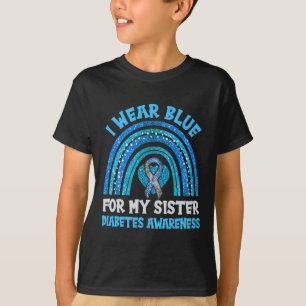 Ich trage Blau für meine Schwester Diabetes Awaren T-Shirt