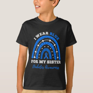 Ich trage Blau für meine Schwester T1d Typ 1 Diabe T-Shirt