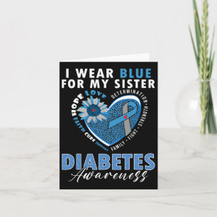 Ich trage Blau für meine Schwester Typ 1 Diabetes- Karte