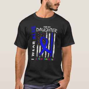 Ich trage Blau für meine Tochter Autismus Bewussts T-Shirt