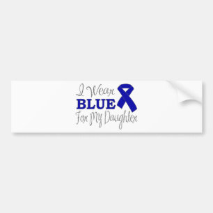 Ich trage Blau für meine Tochter (blaues Band) Autoaufkleber