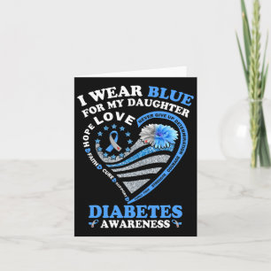 Ich trage Blau für meine Tochter Diabetes Awarenes Karte