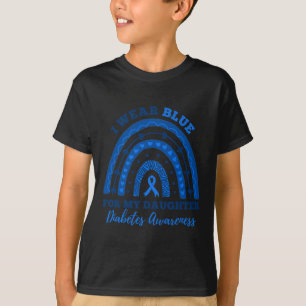Ich trage Blau für meine Tochter T1d Typ 1 Diabete T-Shirt