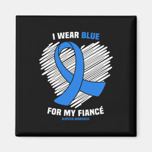 Ich trage Blau für meine Verlobte Alopezie Awarene Magnet