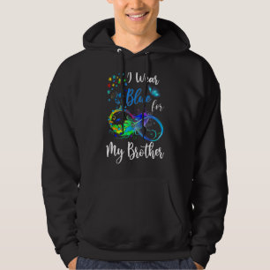 Ich trage Blau für meinen Bruder Autismus Bewussts Hoodie