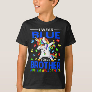 Ich trage Blau für meinen Bruder Autismus Bewussts T-Shirt