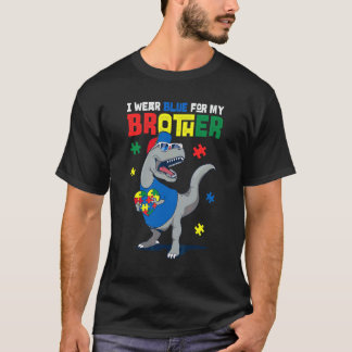 Ich trage Blau für meinen Bruder Autismus-Bewussts T-Shirt