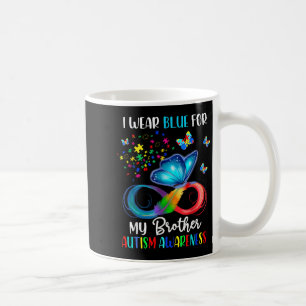 Ich trage Blau für meinen Bruder Autismus Puzzle B Kaffeetasse