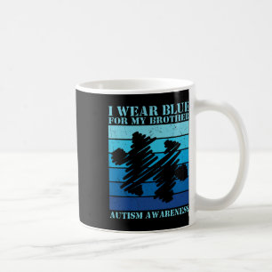 Ich trage Blau für meinen Bruder Autistische Kinde Kaffeetasse