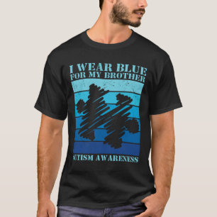 Ich trage Blau für meinen Bruder Autistische Kinde T-Shirt